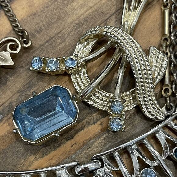 Rhinestone Recovery Lot Jewelry Findings & Crafting Vintage Lot Of 4 Necklaces - Picture 12 of 16